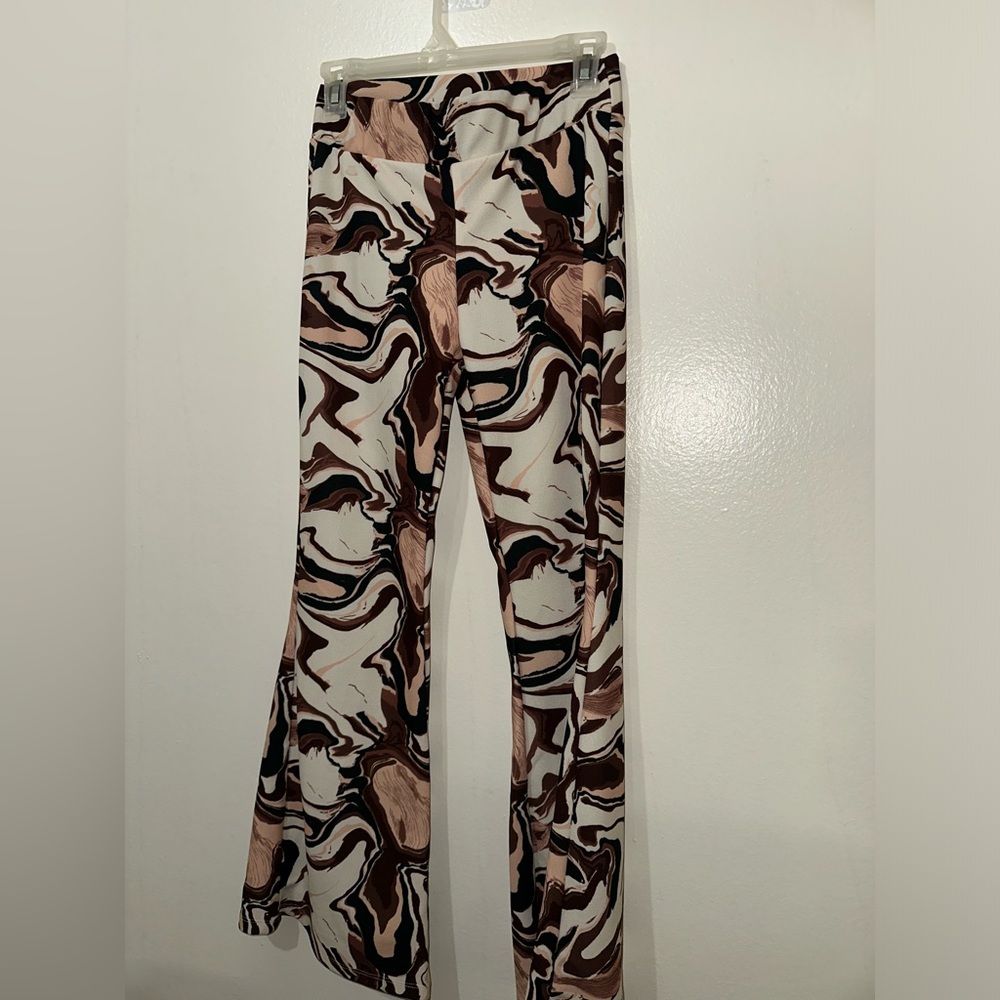 Marble Design Flare Pants